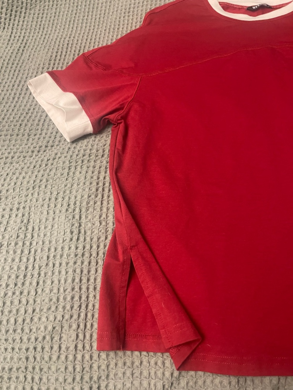 Red Ringer Tee with White Trim - Picture 2 of 4